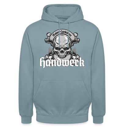 Unisex Hoodie "Skull-Maler/Lackierer" Nebelblau Unisex Hoodie