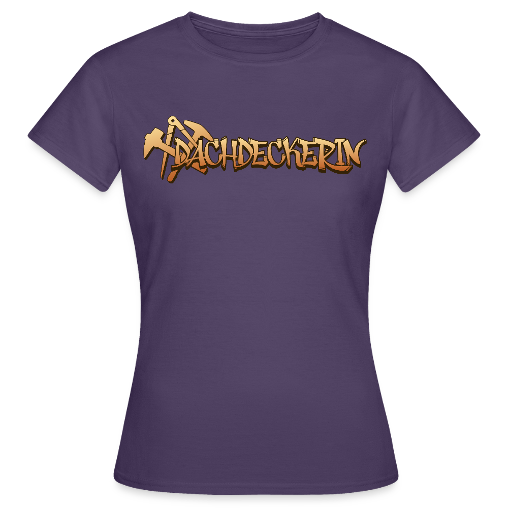 Frauen T-Shirt "Dachdeckerin" Dunkellila Frauen T-Shirt