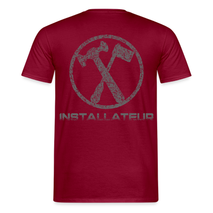 Unisex T-Shirt "Installateur" Ziegelrot Männer T-Shirt
