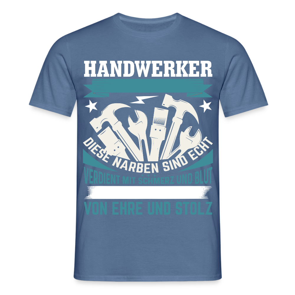 Unisex T-Shirt "Handwerker" Taubenblau Männer T-Shirt