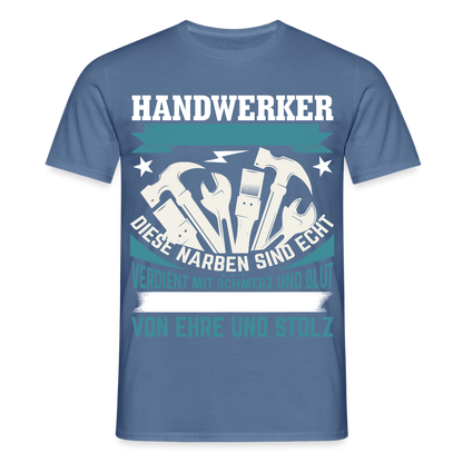 Unisex T-Shirt "Handwerker" Taubenblau Männer T-Shirt