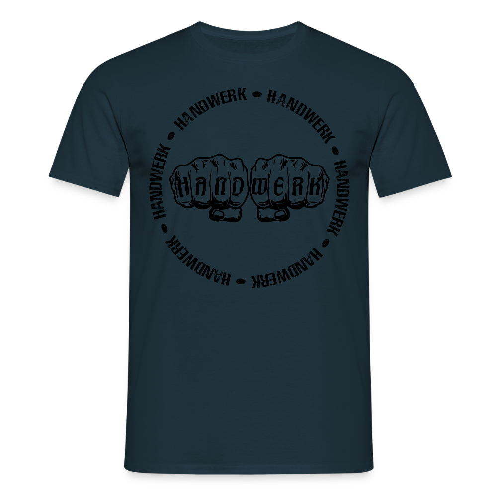 Unisex T-Shirt "Handwerk-Handwerk" Navy Männer T-Shirt