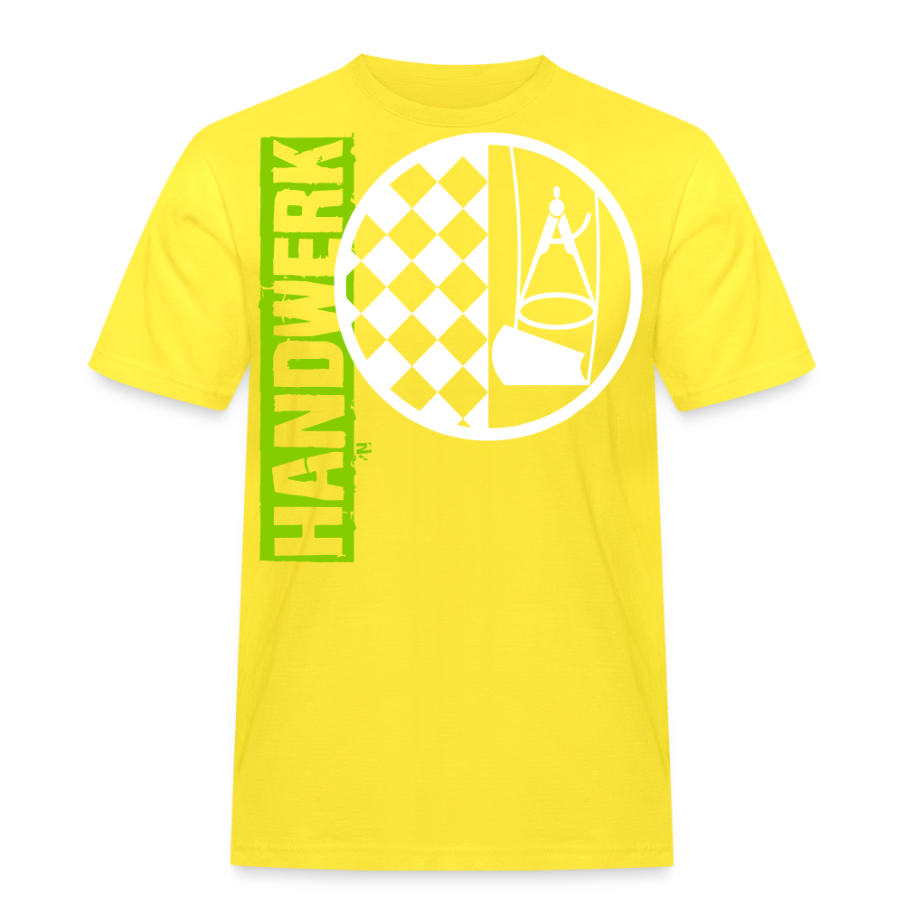 Unisex Workwear T-Shirt "Bodenleger" Gelb Männer Workwear T-Shirt