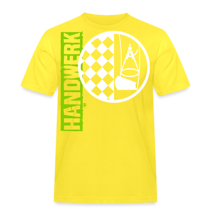 Unisex Workwear T-Shirt "Bodenleger" Gelb Männer Workwear T-Shirt