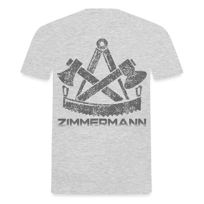 Unisex T-Shirt "Zimmermann" Grau meliert Männer T-Shirt