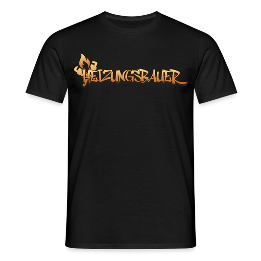 Unisex T-Shirt "Heizungsbauer" Schwarz Männer T-Shirt