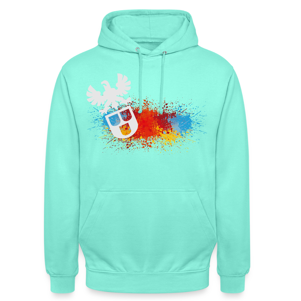Unisex Hoodie "Maler-Splash" Mint Unisex Hoodie