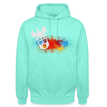 Unisex Hoodie "Maler-Splash" Mint Unisex Hoodie