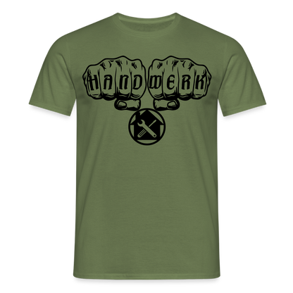 Unisex T-Shirt "Hausmeister" Militärgrün Männer T-Shirt