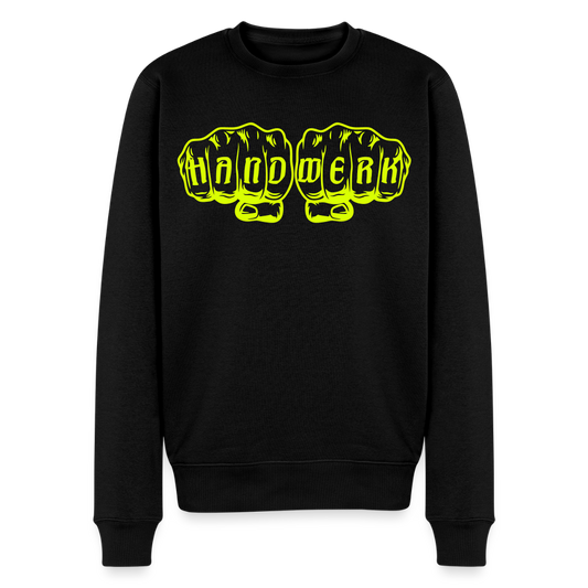 Unisex Premium Pullover "Schweisser" neongelb - Schwarz