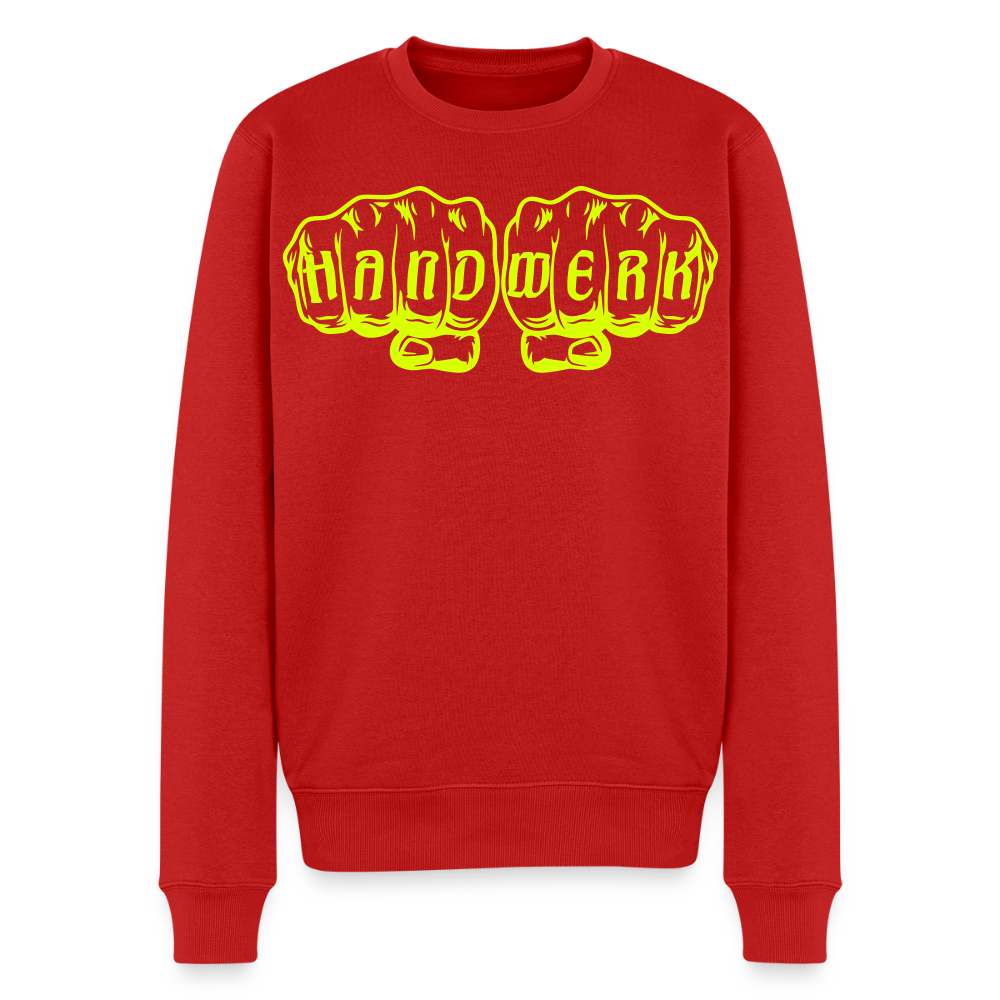 Unisex Premium Pullover "Metallbauer" neongelb Rot Männer Premium Pullover