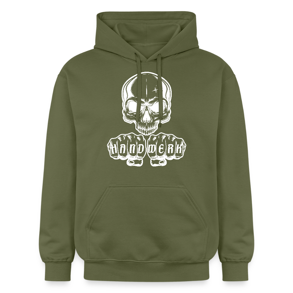 Gildan Unisex Softstyle® Skull-Handwerk Militärgrün Gildan Unisex Softstyle® Midweight Hoodie