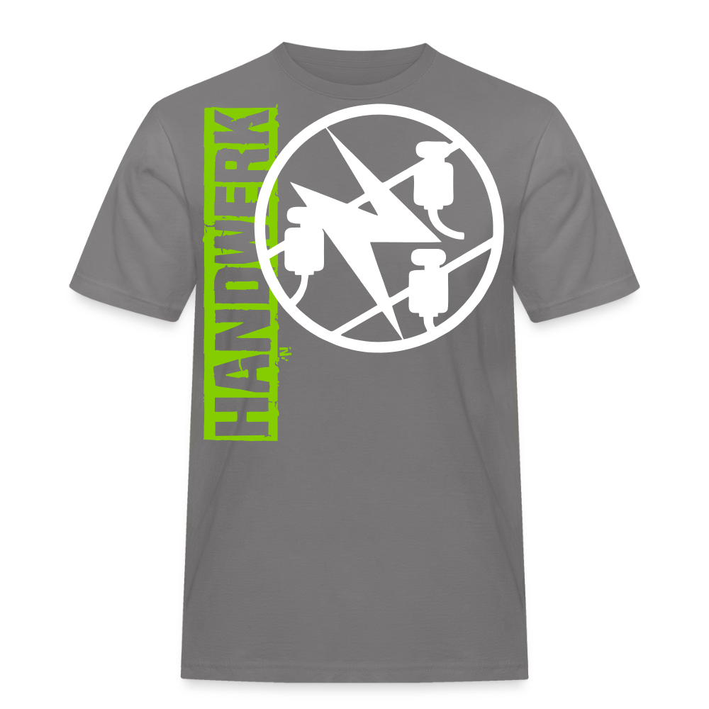 Unisex Workwear T-Shirt "Elektriker" Grau Männer Workwear T-Shirt