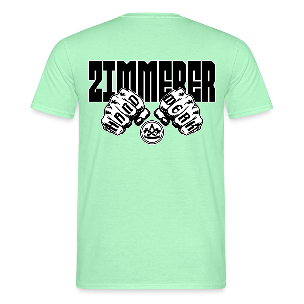 Unisex T-Shirt "Zimmerer" (beidseitig bedruckt) Mintgrün Männer T-Shirt