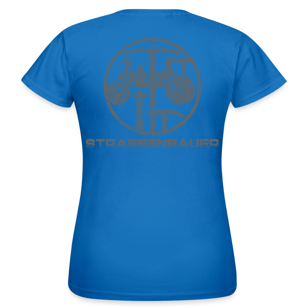 Frauen T-Shirt "Strassenbauer" Royalblau Frauen T-Shirt