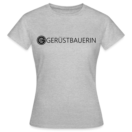 Frauen T-Shirt "Gerüstbauerin" - Grau meliert