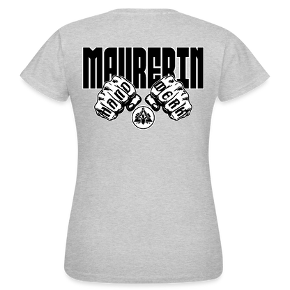 Frauen T-Shirt "Maurerin" (beidseitig bedruckt) Grau meliert Frauen T-Shirt