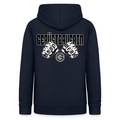 Frauen Hoodie "Gerüstbauerin" (beidseitig beruckt) - Navy