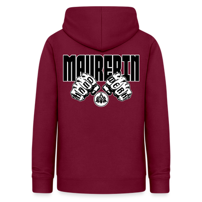 Frauen Hoodie "Maurerin" (beidseitig beruckt) Bordeaux Frauen Hoodie