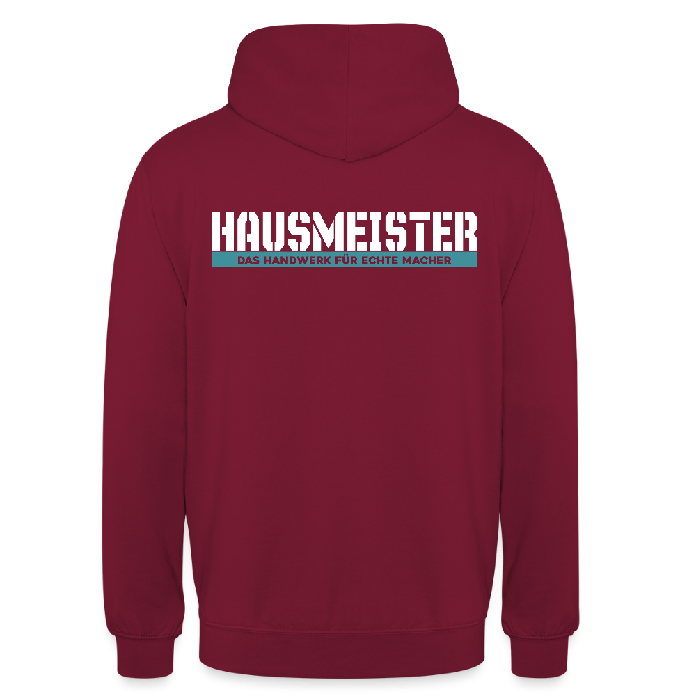 Unisex Hoodie HW-300 | MACHER "Hausmeister" Bordeaux Unisex Hoodie {{ color }}