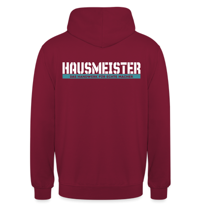 Unisex Hoodie HW-300 | MACHER "Hausmeister" Bordeaux Unisex Hoodie {{ color }}