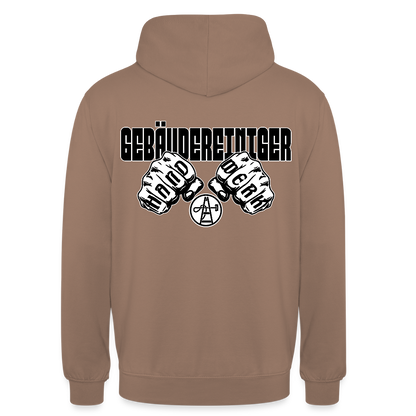 Unisex Hoodie "Gebäudereiniger" (beidseitig bedruckt) - Mokka