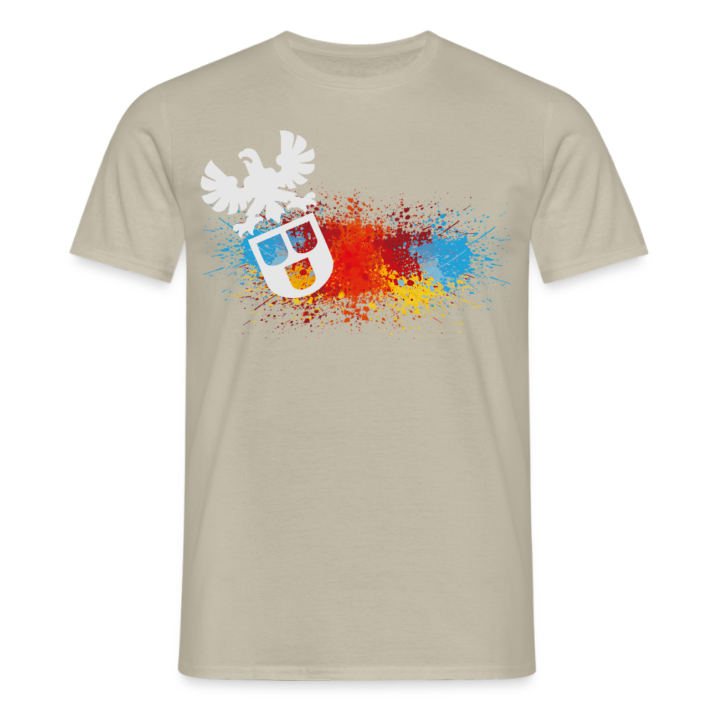 Unisex T-Shirt "Splash-Maler" Sandbeige Männer T-Shirt