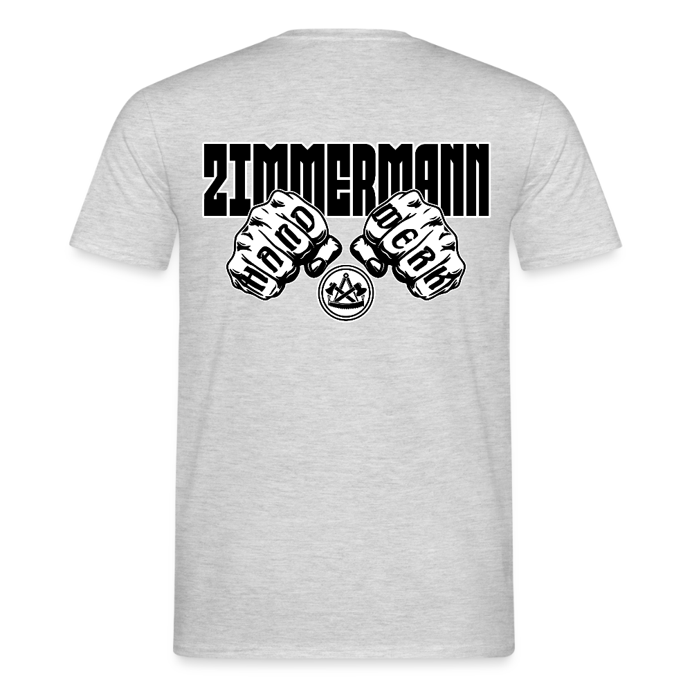 Unisex T-Shirt "Zimmermann" Grau meliert Männer T-Shirt