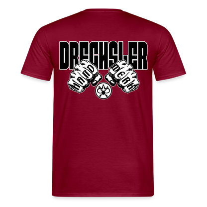 Unisex T-Shirt "Drechsler" (beidseitig bedruckt) - Ziegelrot