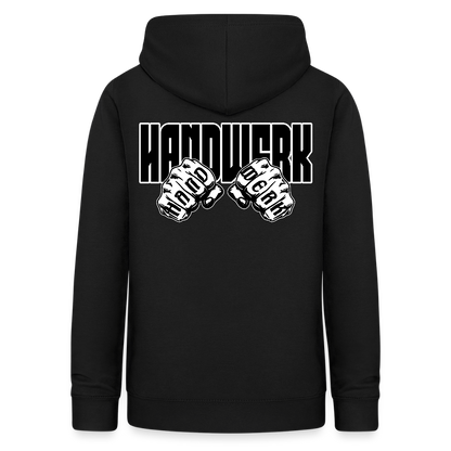 Frauen Hoodie "Handwerk" (beidseitig beruckt) Schwarz Frauen Hoodie