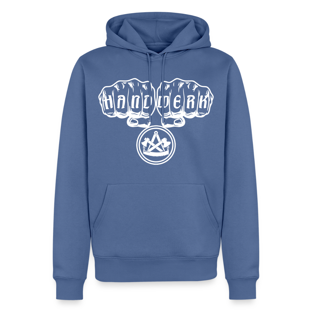 Männer Premium Hoodie "Zimmermann" - Taubenblau