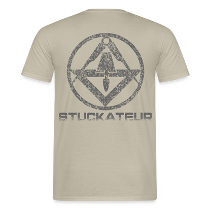 Unisex T-Shirt "Stuckateur" Sandbeige Männer T-Shirt