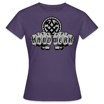 Frauen T-Shirt "Mechaniker" Dunkellila Frauen T-Shirt