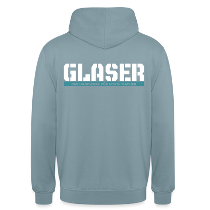 Unisex Hoodie HW-300 | MACHER "Glaser" Nebelblau Unisex Hoodie {{ color }}