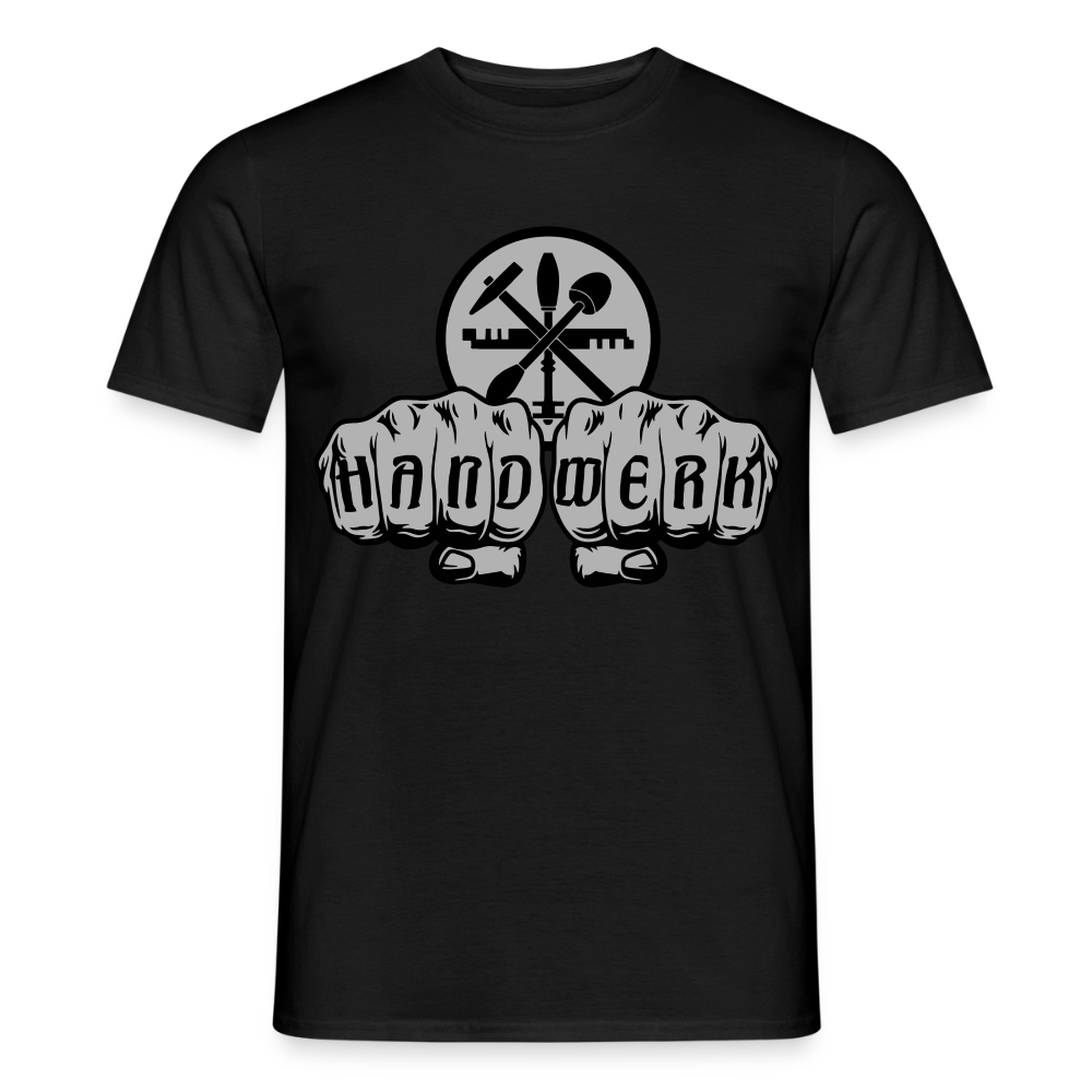 Unisex T-Shirt "Glaser"-Power von Spreadconnect, schwarzes Männer T-Shirt mit auffälligem Druck, bequem und stylisch für Alltagsmode