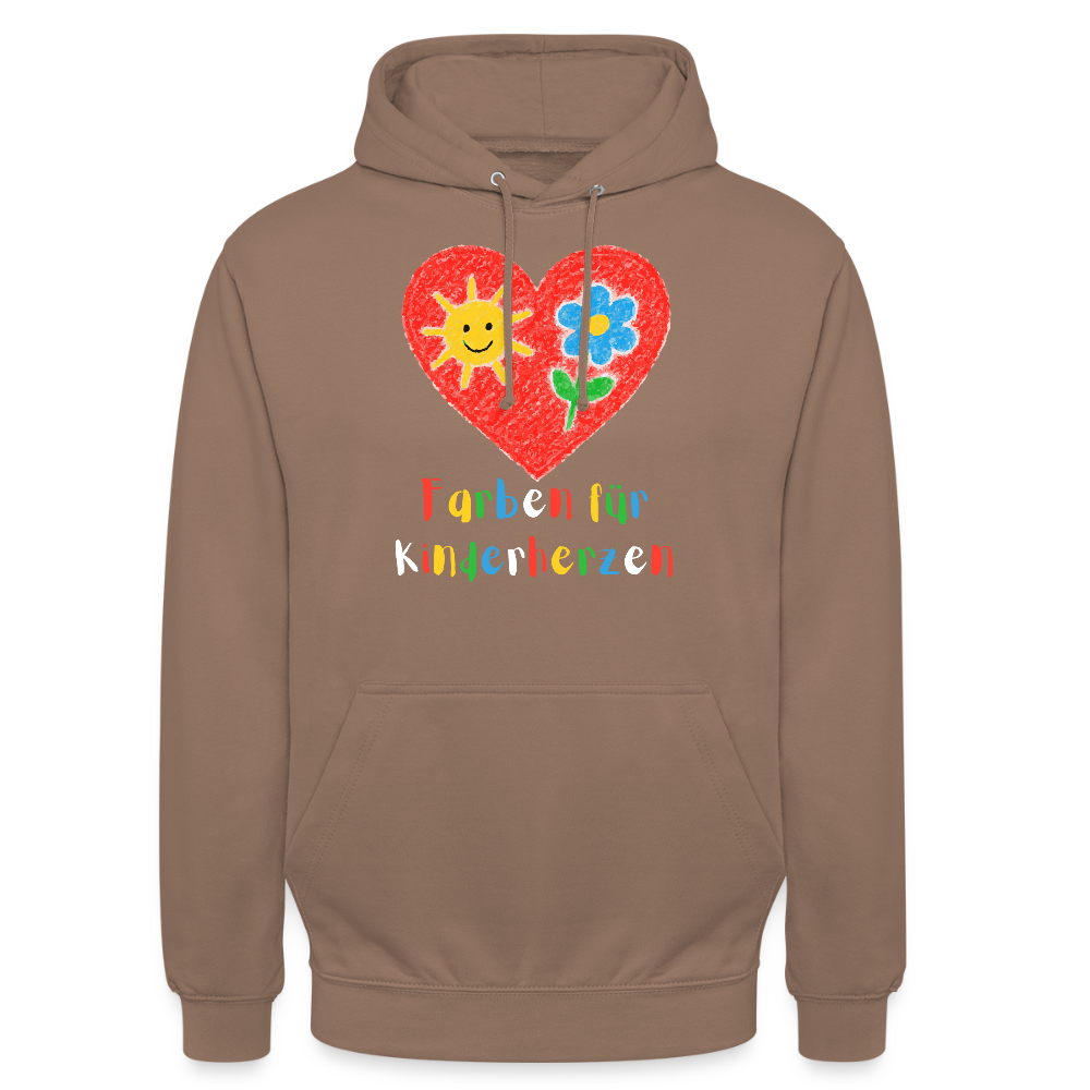 Unisex Hoodie "Kinderherzen" Mokka Unisex Hoodie