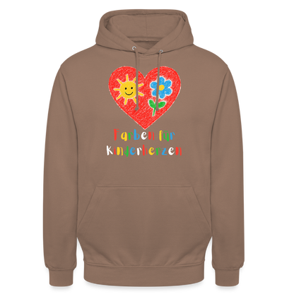 Unisex Hoodie "Kinderherzen" Mokka Unisex Hoodie