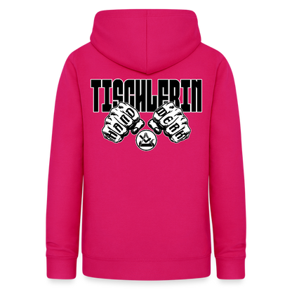Frauen Hoodie "Tischlerin" (beidseitig beruckt) dunkles Pink Frauen Hoodie