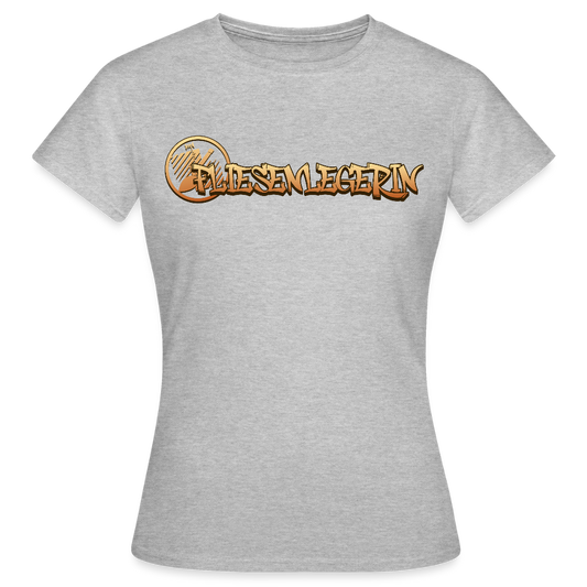 Frauen T-Shirt "Fliesenlegerin" Grau meliert Frauen T-Shirt