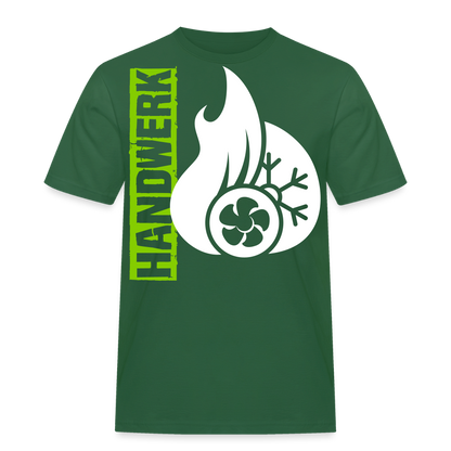 Unisex Workwear T-Shirt "Klimatechniker" Flaschengrün Männer Workwear T-Shirt