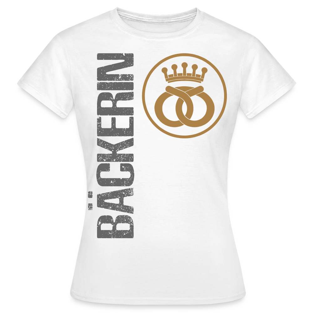Frauen T-Shirt "Bäckerin" Weiß Frauen T-Shirt