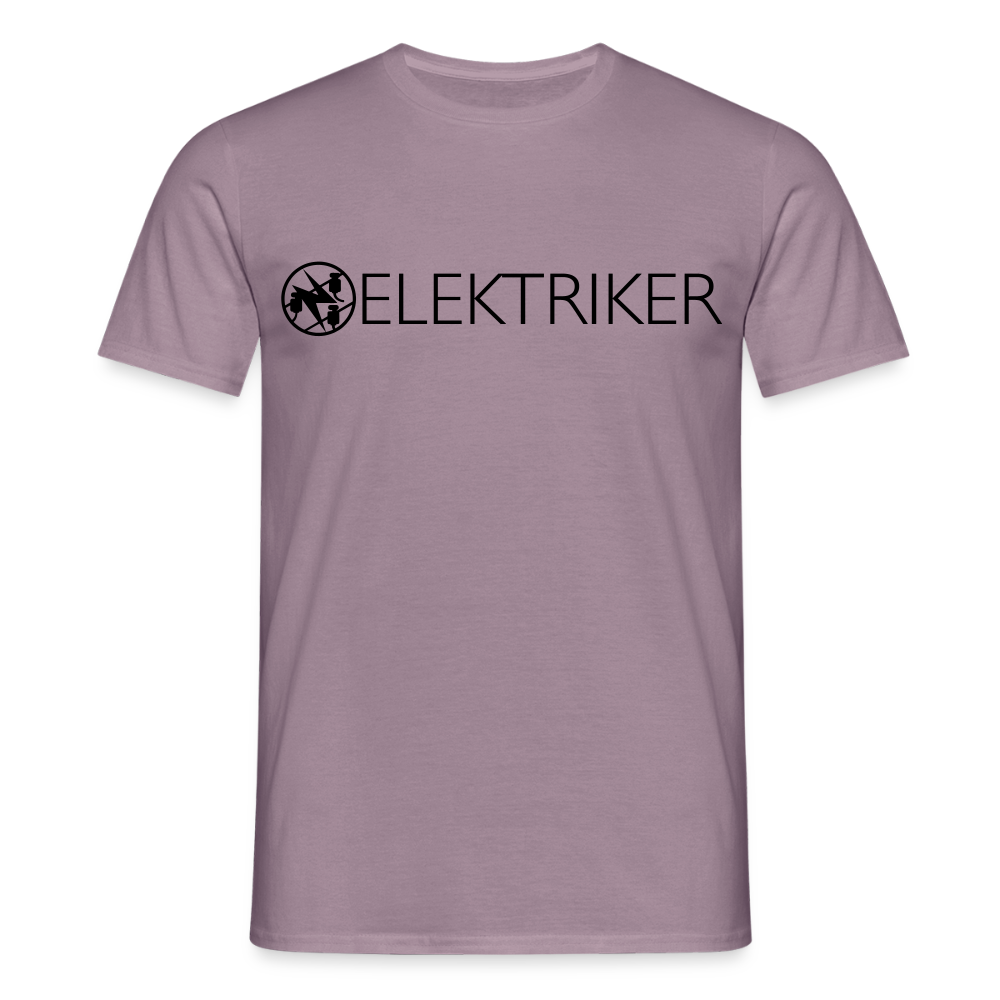 Unisex T-Shirt "Elektriker" Lilagrau Männer T-Shirt