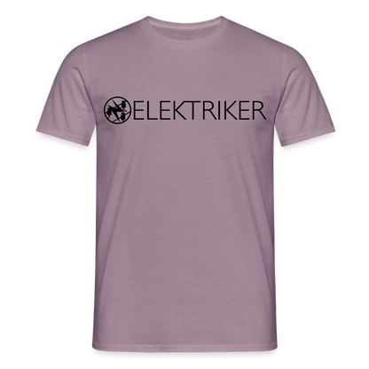 Unisex T-Shirt "Elektriker" Lilagrau Männer T-Shirt