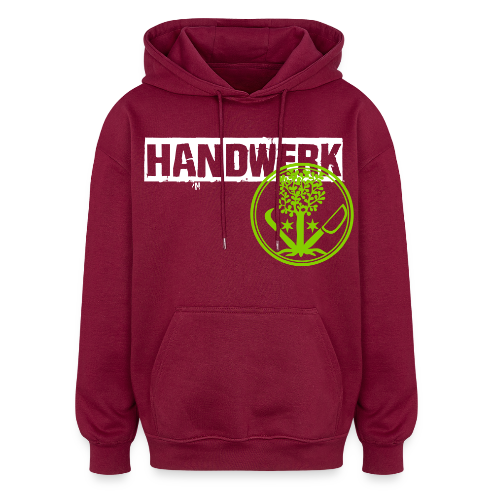 Oversized Unisex Hoodie "GaLaBauer" Burgunderrot Oversized Unisex Hoodie