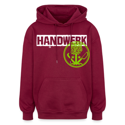 Oversized Unisex Hoodie "GaLaBauer" Burgunderrot Oversized Unisex Hoodie