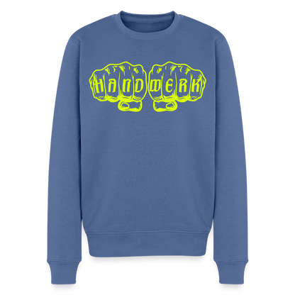 Unisex Premium Pullover "Schweisser" neongelb Taubenblau Männer Premium Pullover