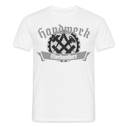 Unisex T-Shirt "Mechaniker" Weiß Männer T-Shirt