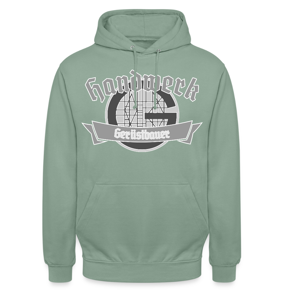 Unisex Hoodie "Gerüstbauer" - Graugrün