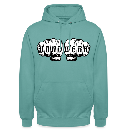 Unisex Hoodie "Handwerk" Pastelltürkis Unisex Hoodie