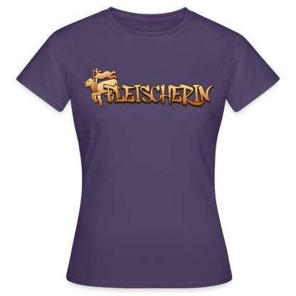 Frauen T-Shirt "Fleischerin" Dunkellila Frauen T-Shirt